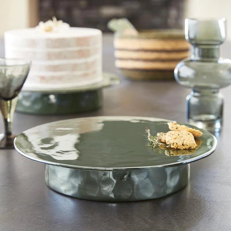 Ceramic Luster Pedestal - Moss - Deborah Elizabeth