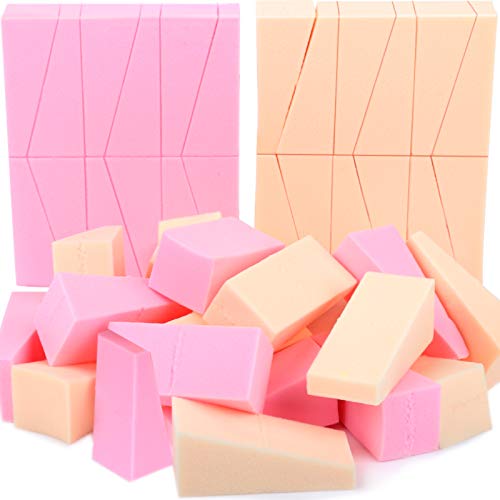 48 Pieces Makeup Sponge Blender For Face Curve Blending, Teenitor Latex Free, Small Wedge Shaped Smooth Apply Beauty Sponge Applicator For Liquid Cream Foundation Halloween Costume Festival Makeup - Deborah Elizabeth Beauty