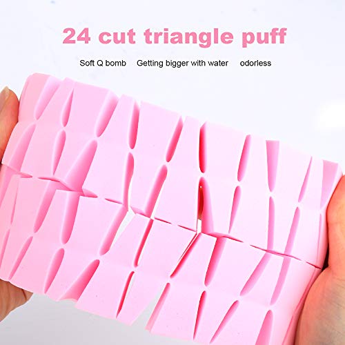 48 Pieces Makeup Sponge Blender For Face Curve Blending, Teenitor Latex Free, Small Wedge Shaped Smooth Apply Beauty Sponge Applicator For Liquid Cream Foundation Halloween Costume Festival Makeup - Deborah Elizabeth Beauty