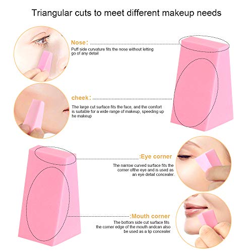 48 Pieces Makeup Sponge Blender For Face Curve Blending, Teenitor Latex Free, Small Wedge Shaped Smooth Apply Beauty Sponge Applicator For Liquid Cream Foundation Halloween Costume Festival Makeup - Deborah Elizabeth Beauty